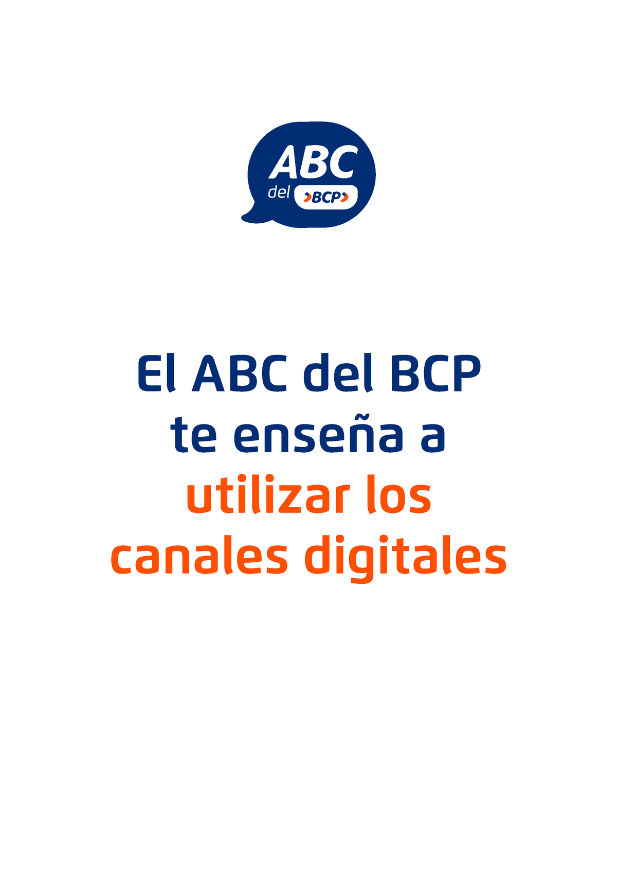 GUIA ABC BCP 04 Canales Digitales - El ABC Del BCP Te Enseña A Utilizar ...