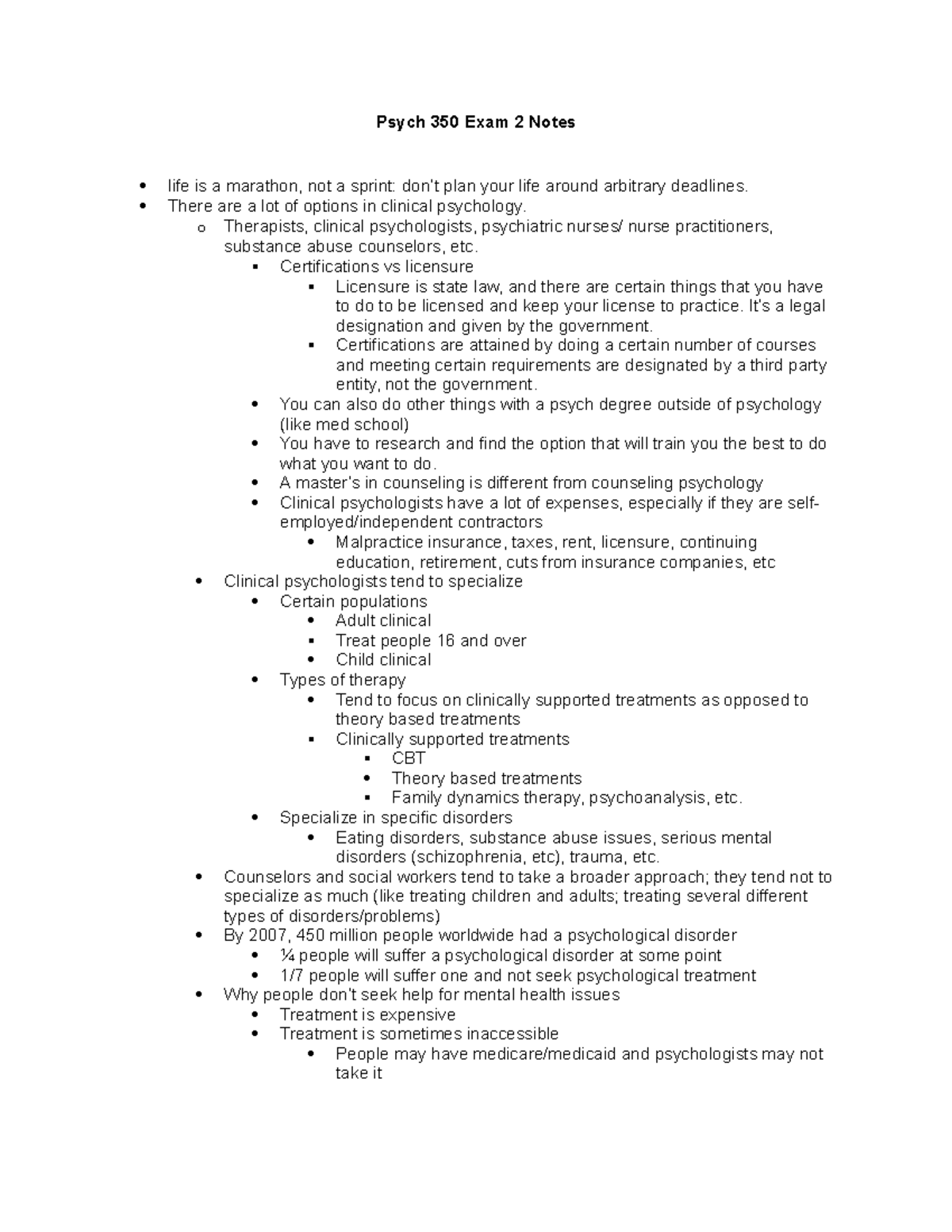 Psych 350 Exam 2 Notes - Professor: Dr. Paula Varnado-Sullivan - Psych ...