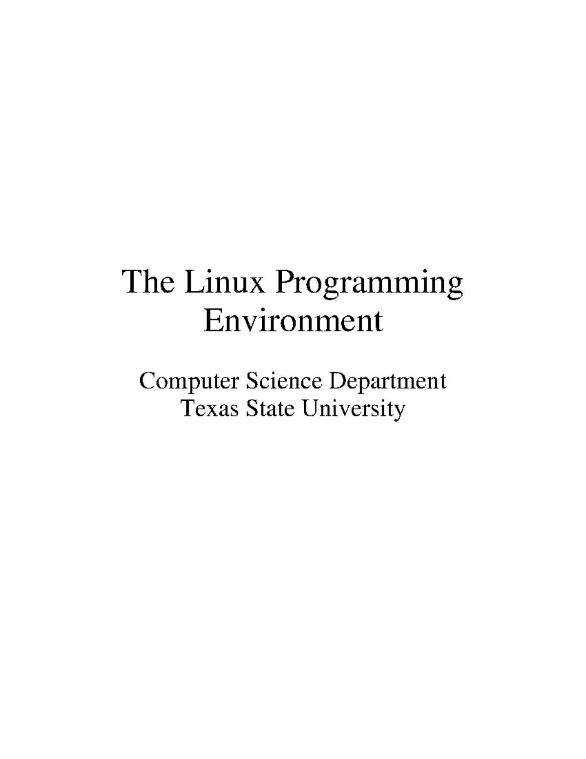 Linux Prog Environment - The Linux Programming Environment Computer ...