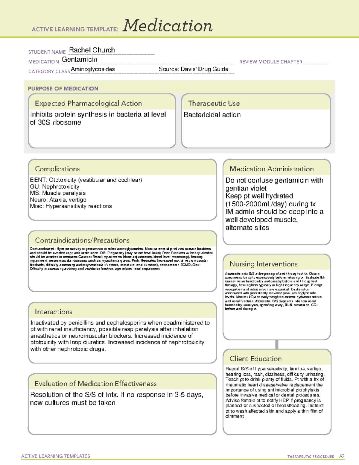 Gentamicin Template Active Learning Templates Medicat vrogue.co