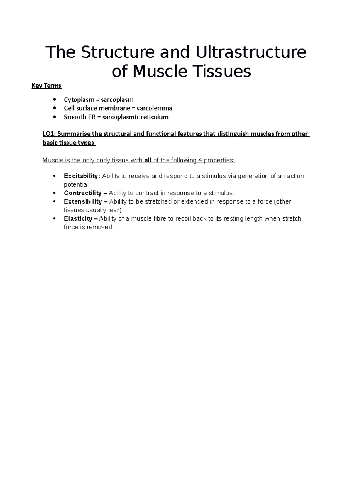 The Structure and Ultrastructure of Muscle Tissues - The Structure and ...