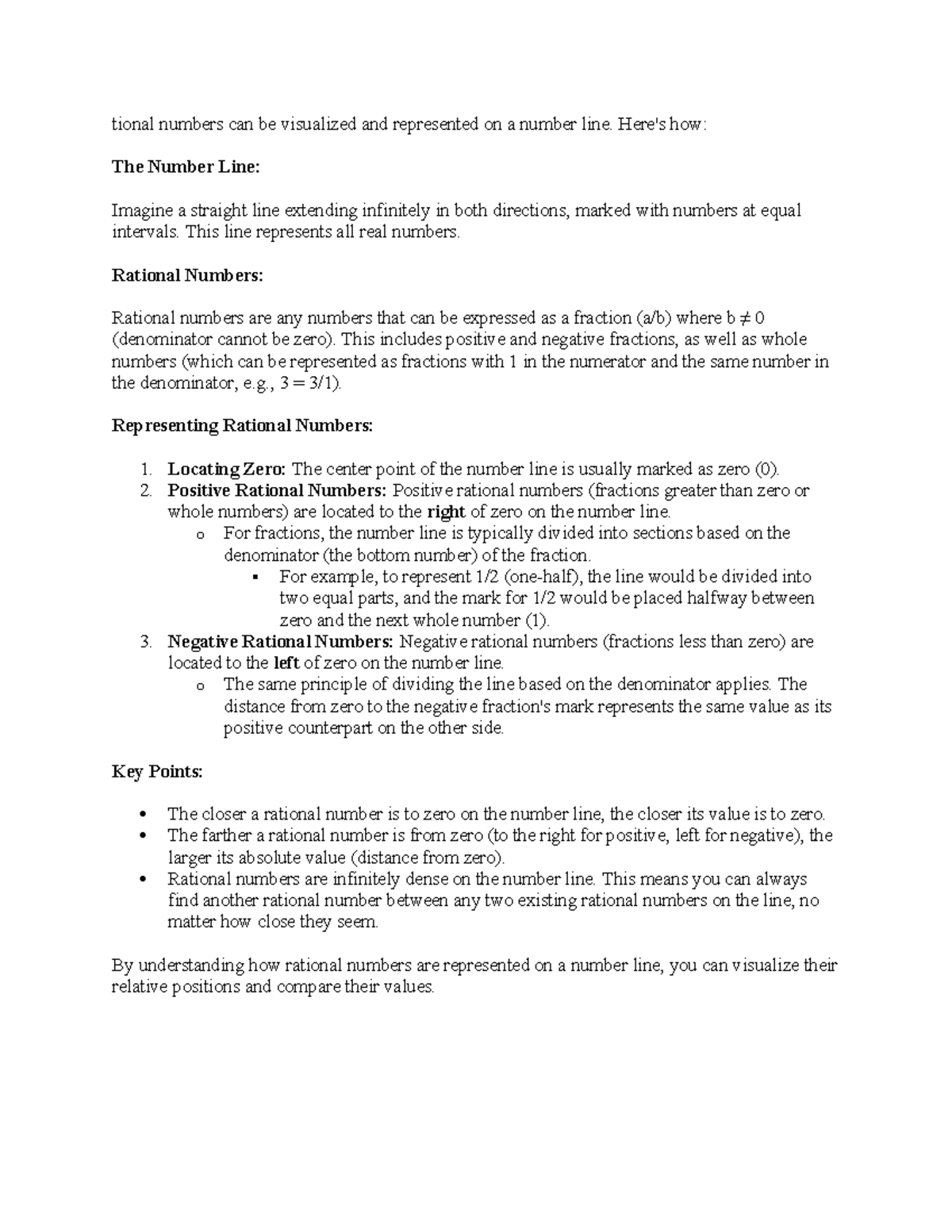 Rational Number line - nothing - tional numbers can be visualized and ...