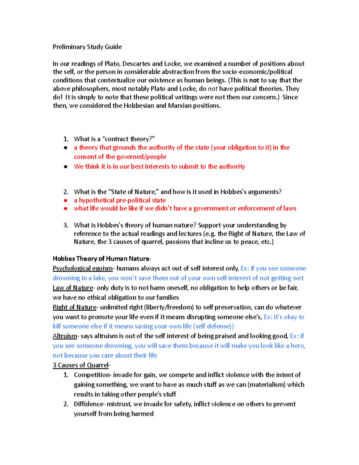 Preliminary Study Guide Morality and Justice - Preliminary Study Guide ...