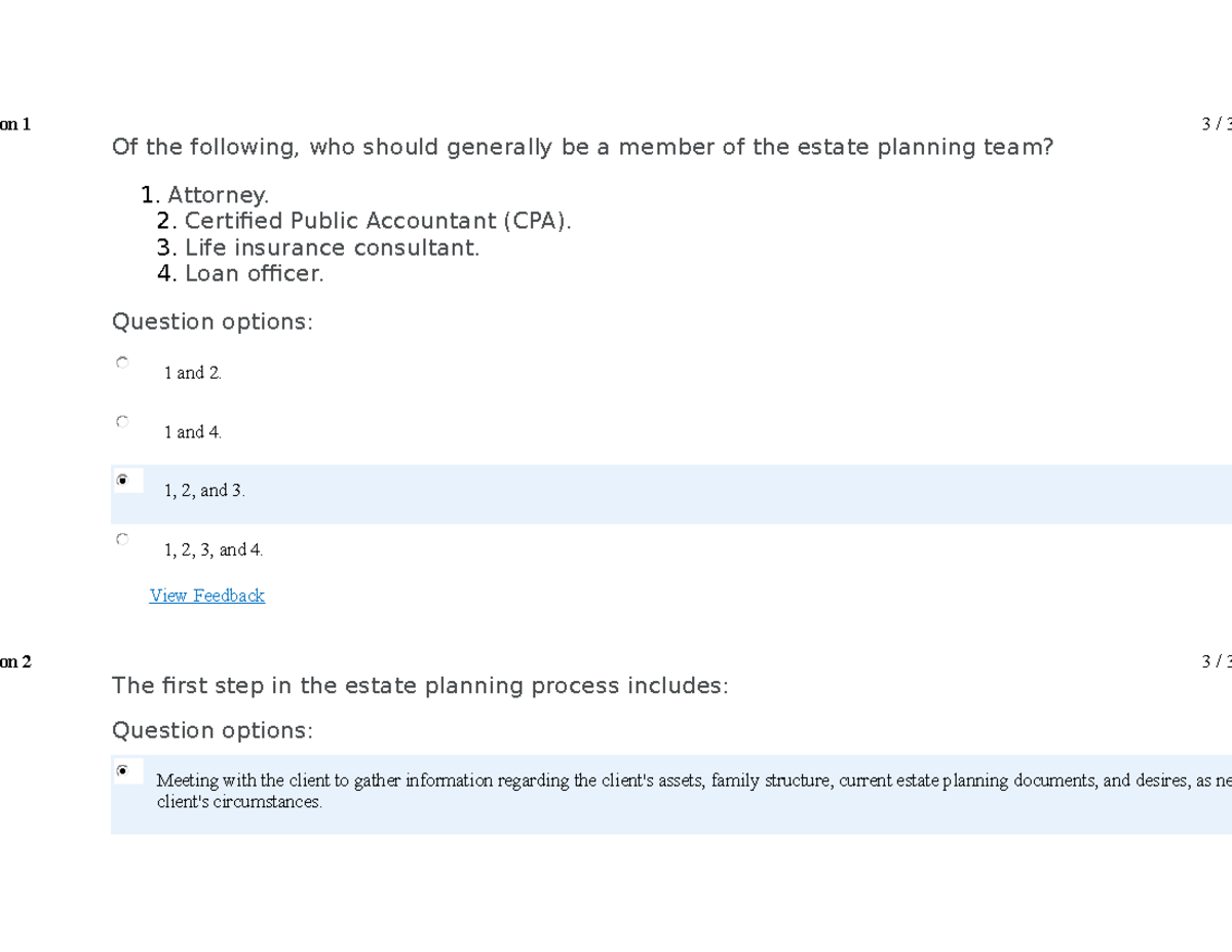 FIN 460 Module 1 Quiz Chapters One And Two - Tion 1 Of The Following ...