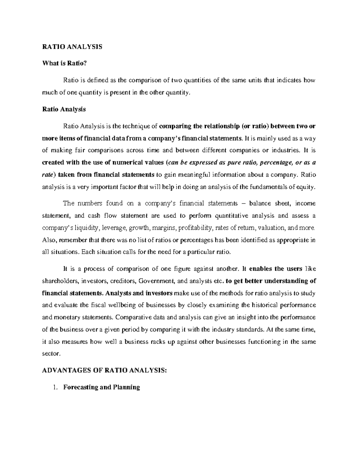 Ratio-Analysis - Lecture Notes in Banking and Other Financial ...