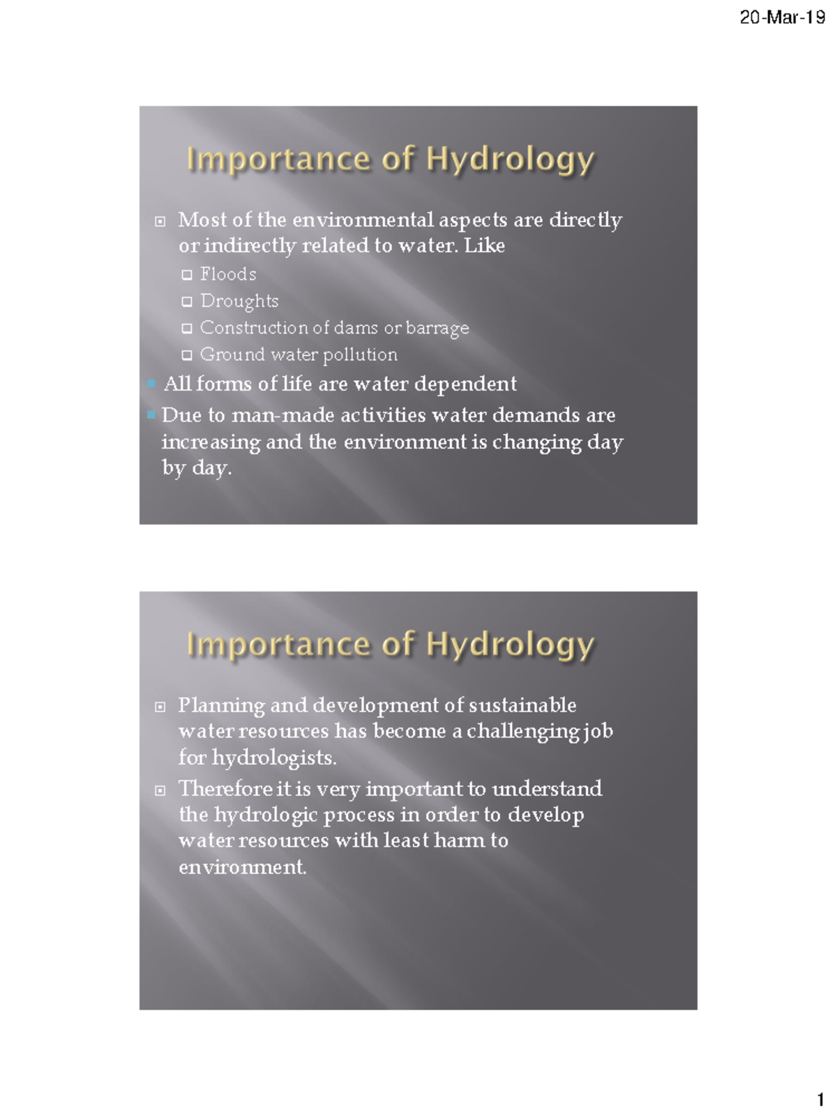 Engineering Hydrology Lecture 3 4 5 6 - Hydrology And Water Resources ...