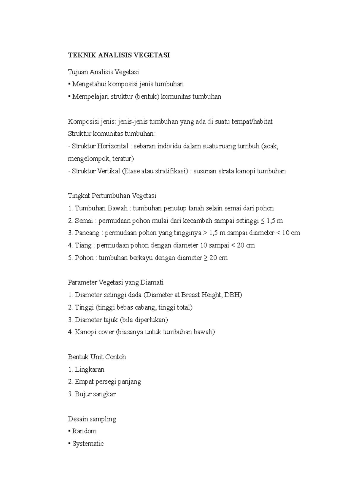 thesis analisis vegetasi