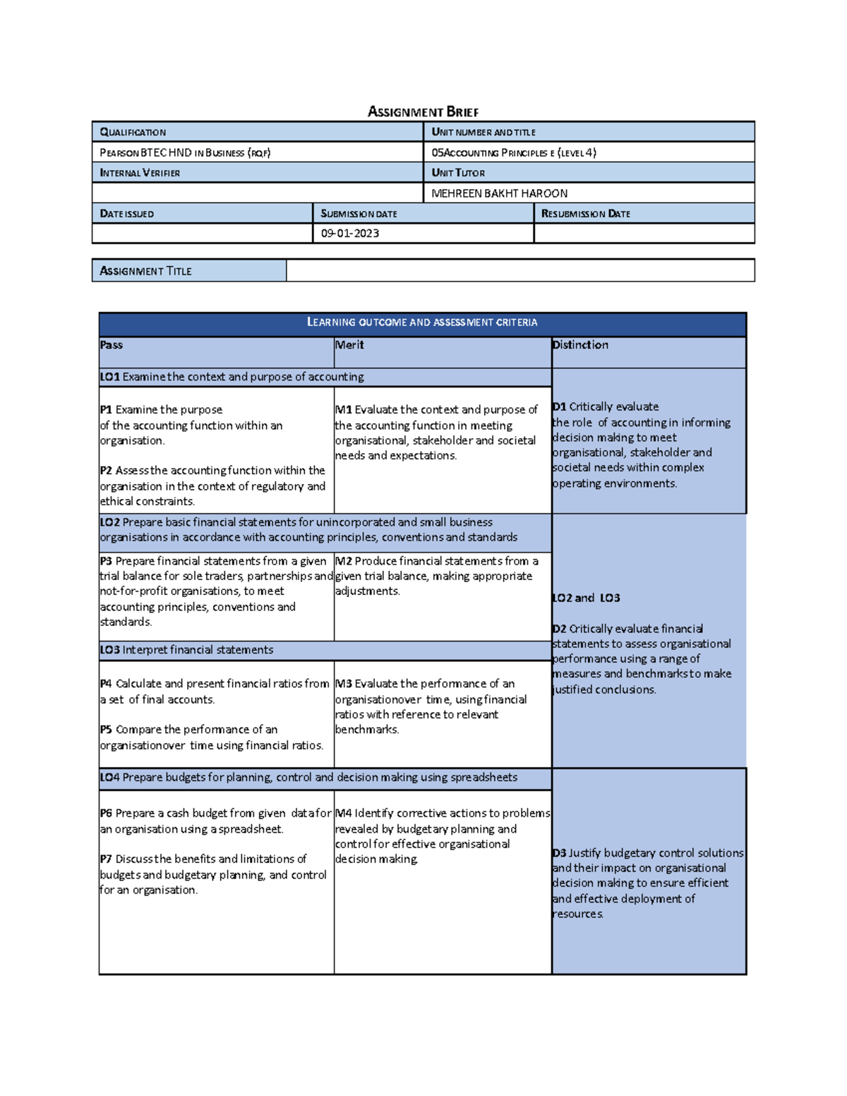 05-Accounting Principles (3) HND Breif December 2022 - ASSIGNMENT BRIEF ...