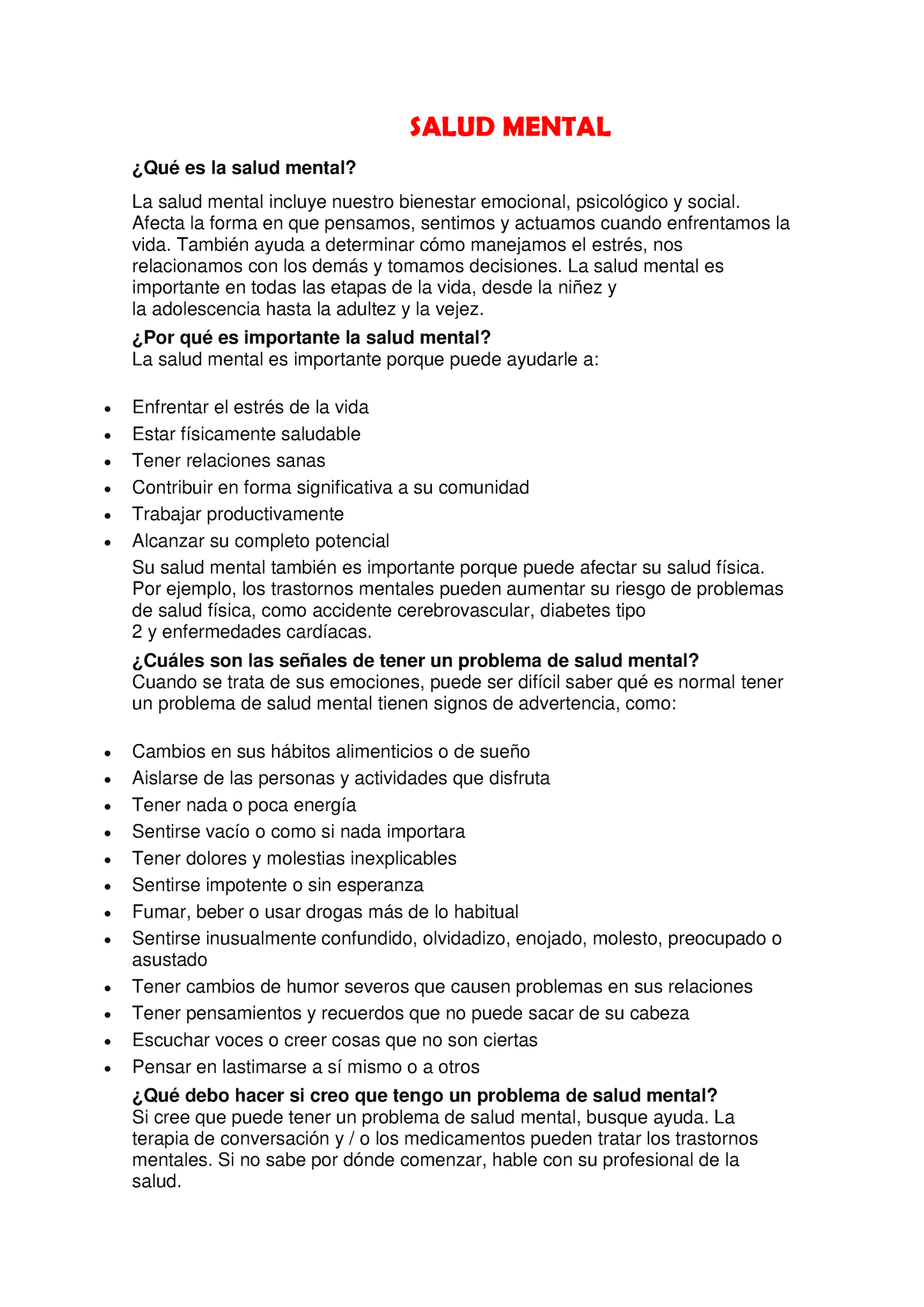 Salud Mental Ddf Salud Mental ¿qué Es La Salud Mental La Salud Mental Incluye Nuestro