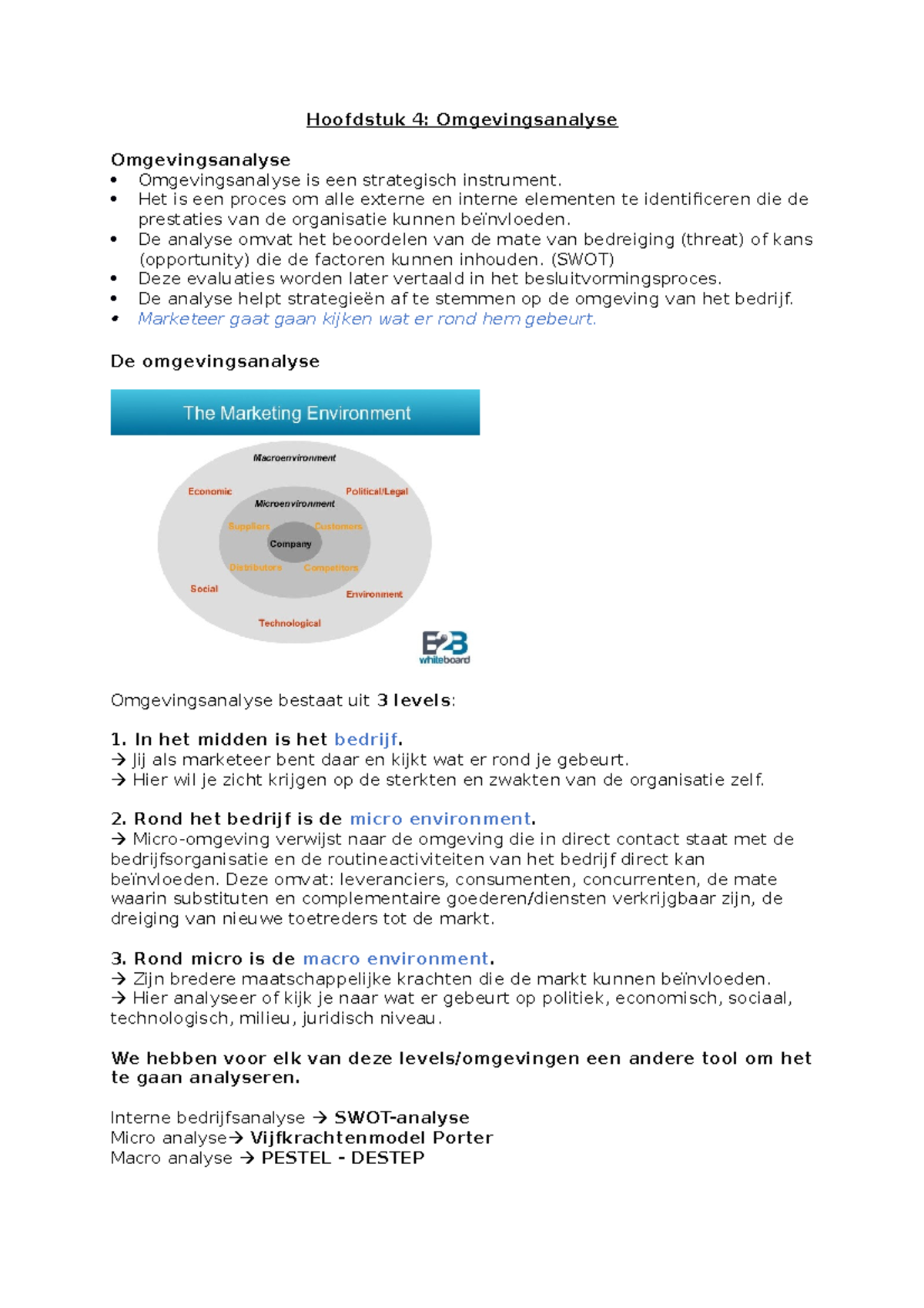 Hoofdstuk 4 - Smv - Hoofdstuk 4: Omgevingsanalyse Omgevingsanalyse ...