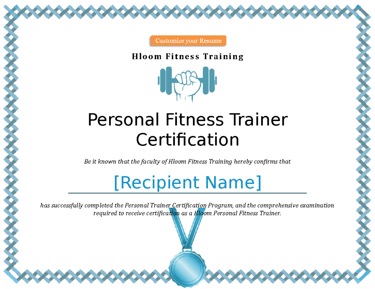 Sports Fitness Certificate Format at Trudi Mungia blog