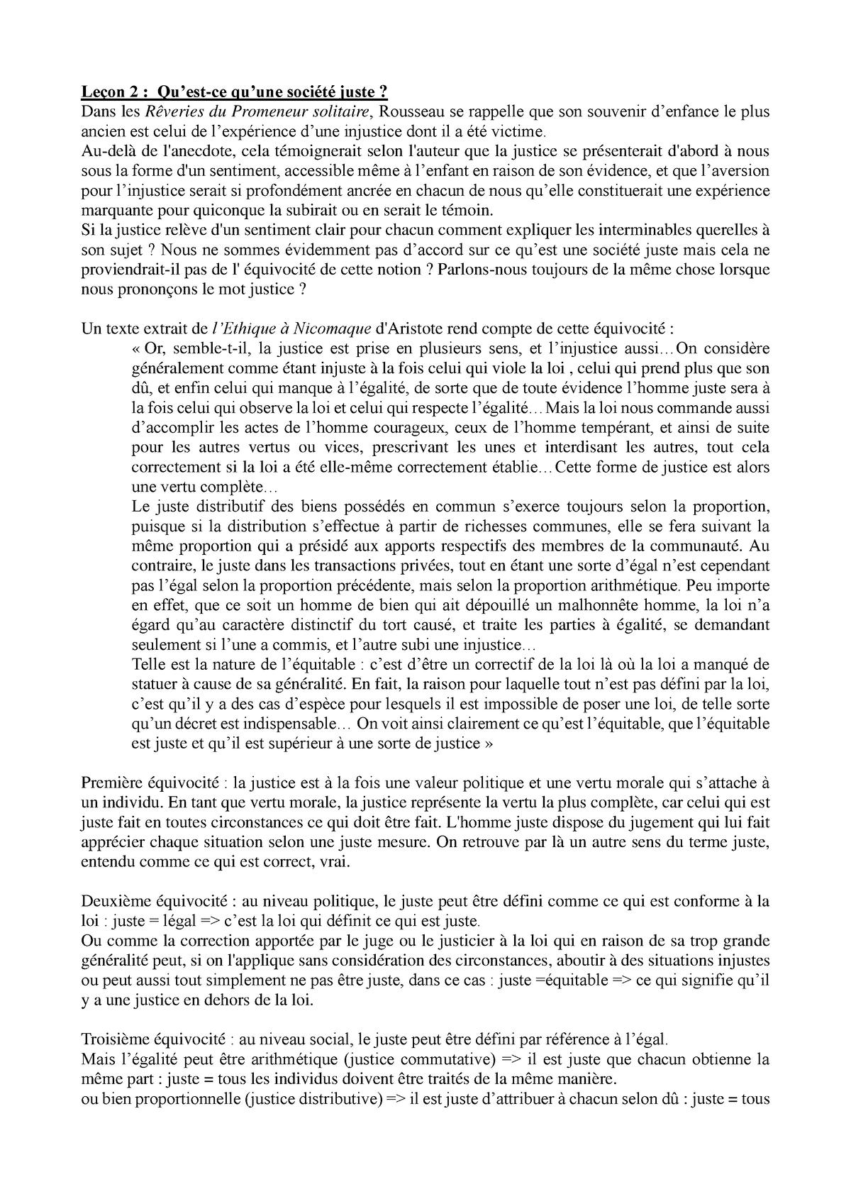 dissertation philosophie terminale justice