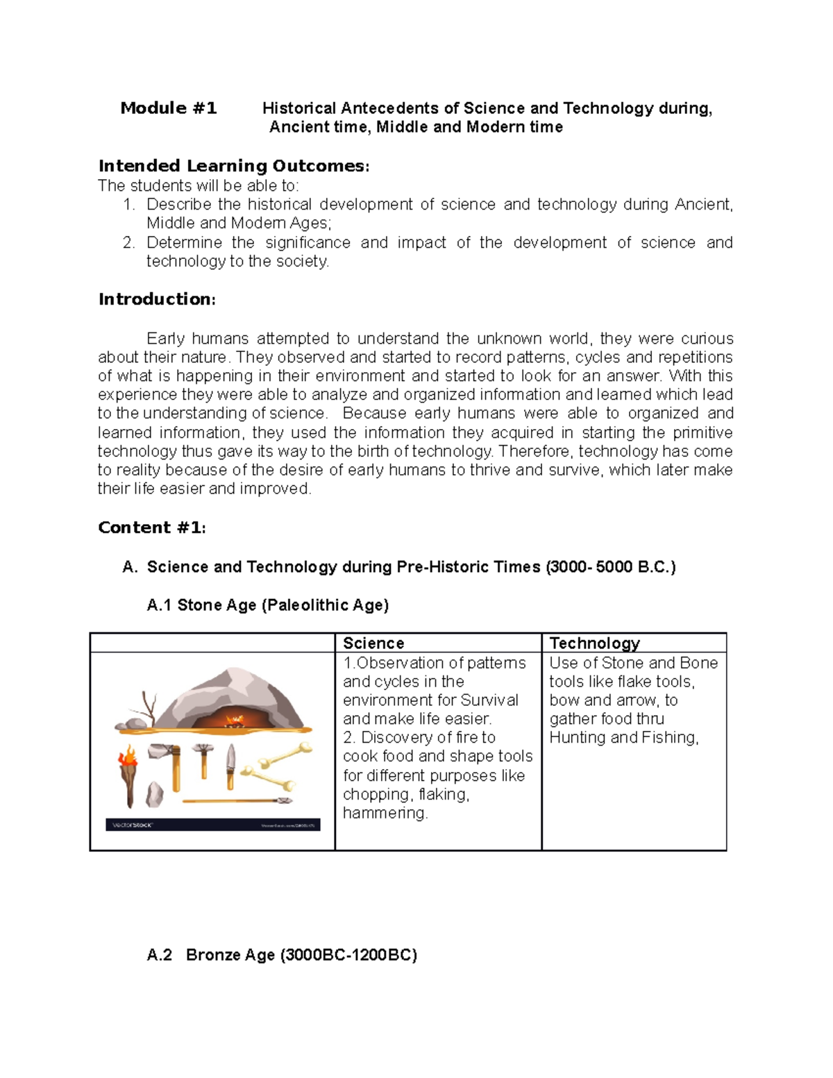 Module-1 STS - Module #1 Historical Antecedents Of Science And ...