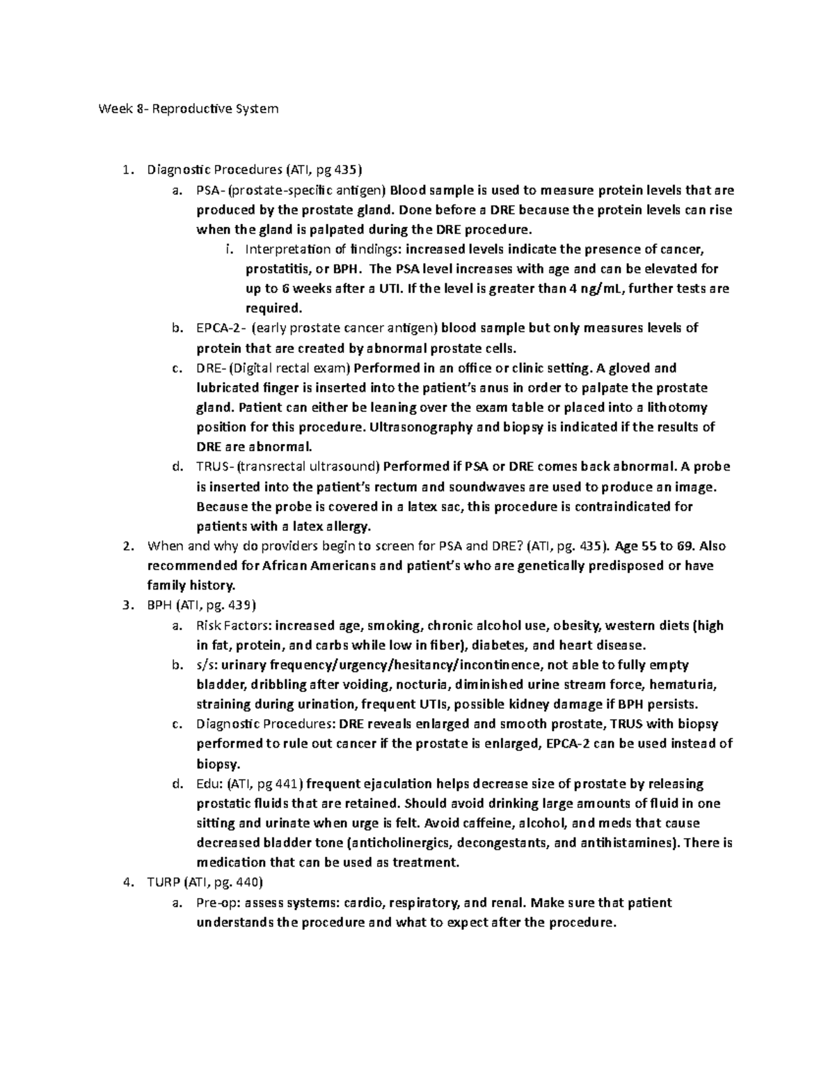 Worksheet 8 - Reproductive - Week 8- Reproductive System Diagnostic ...