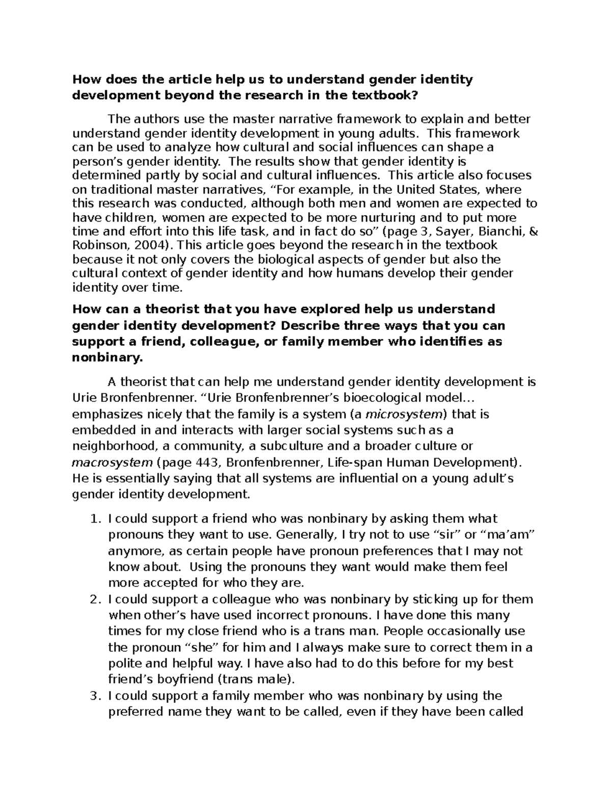 PSY 211 Discussion 6.1 - How does the article help us to understand ...
