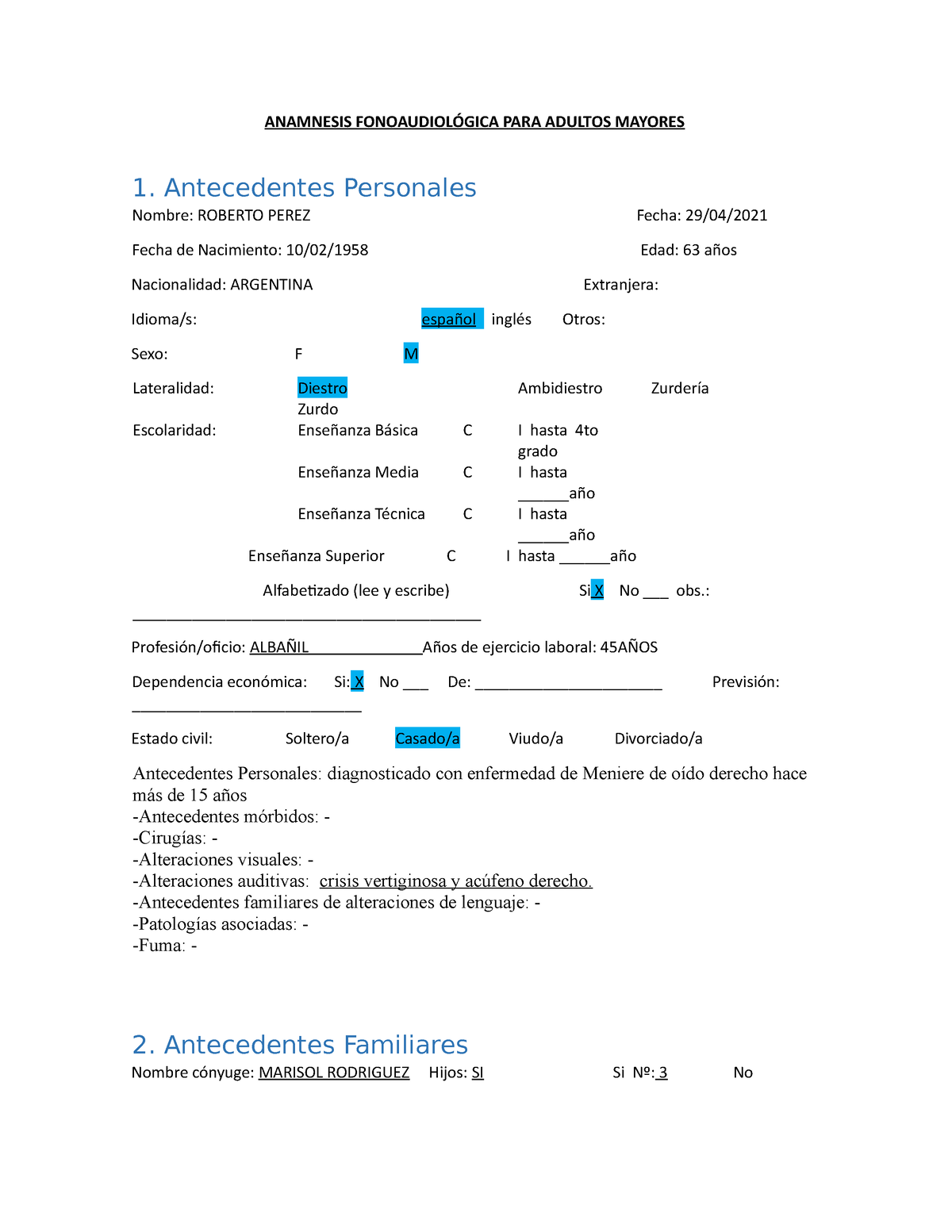 Anamnesis Fonoaudiológica Para Adultos Mayores Anamnesis FonoaudiolÓgica Para Adultos Mayores 7712