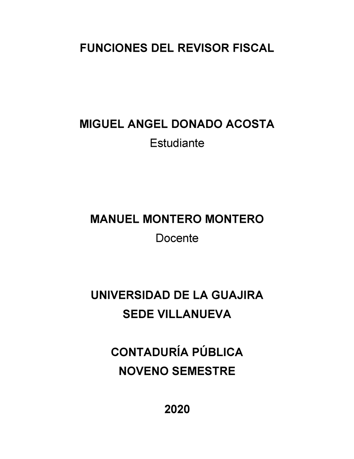 Funciones Y Responsabilidades Del Revisor Fiscal Func