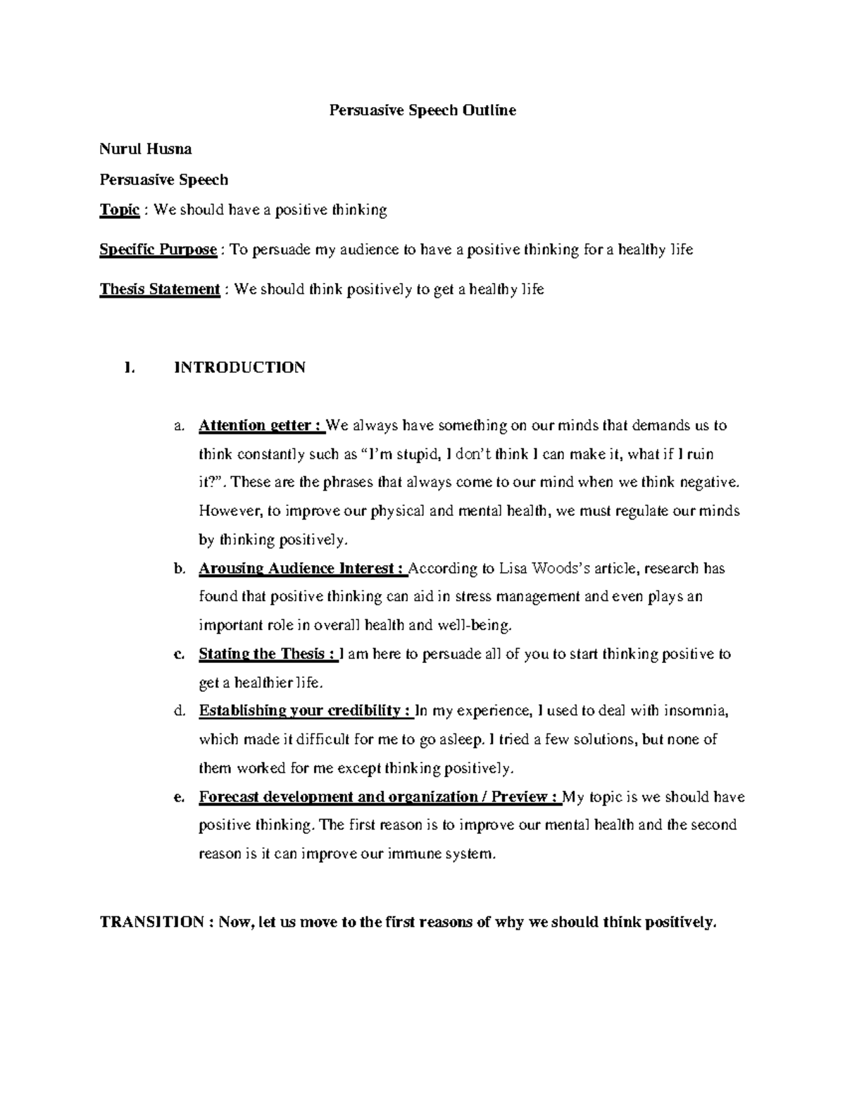 Persuasive Speech Outline-merged ASM404 COMMUNICATION - Persuasive ...