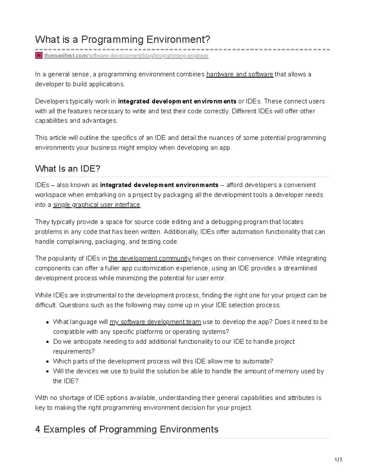Themanifest.com-What is a Programming Environment - What is a ...