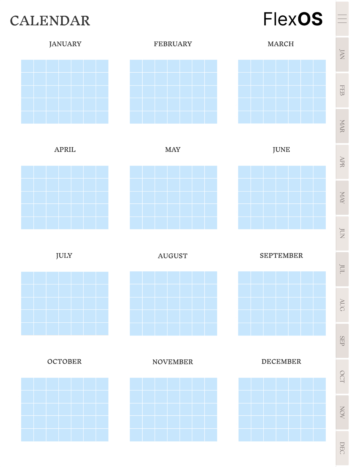 Free Digital Planner Template by Flex OS for Goodnotes - M T W T F S S ...