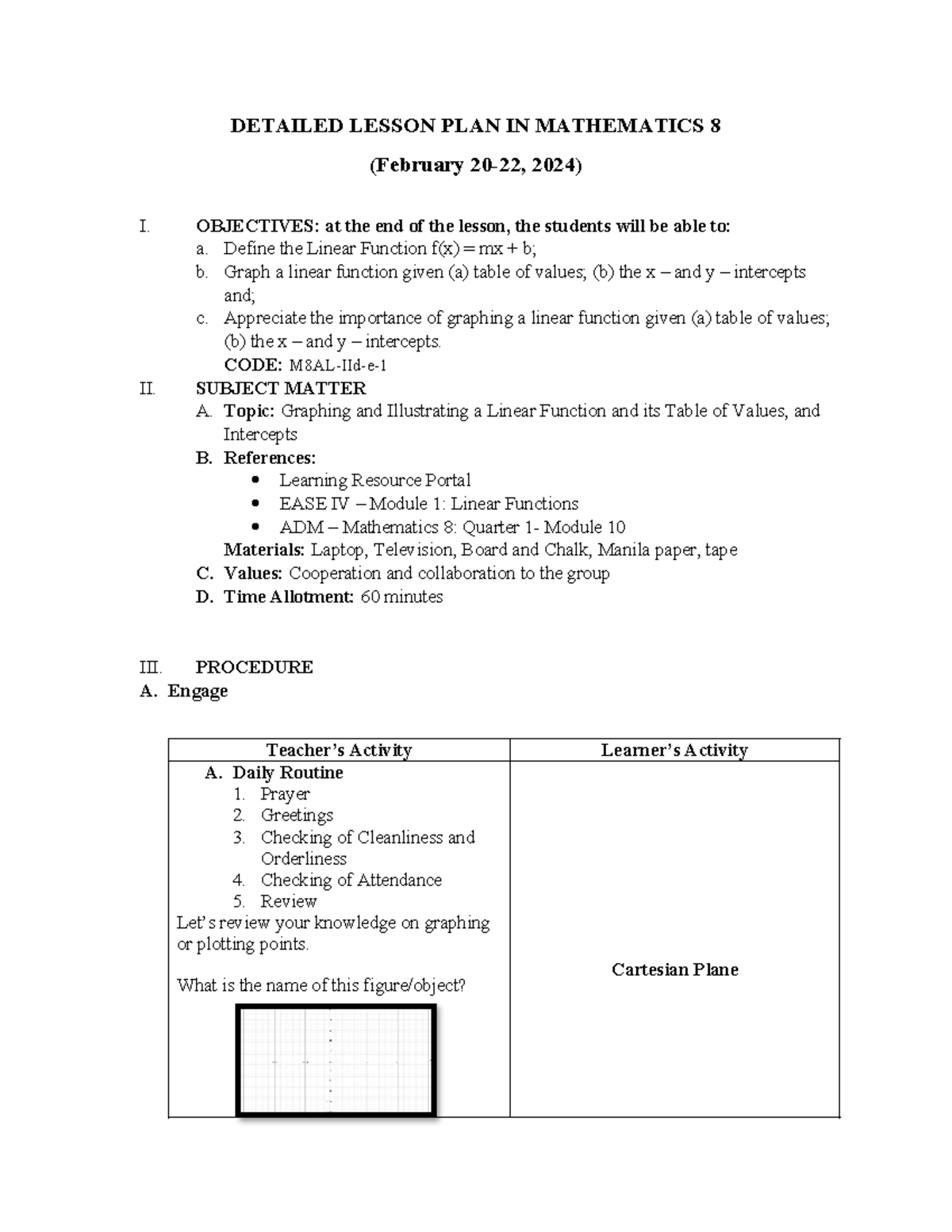 Graphing and Illustrating a Linear Function and its Domain Range Table ...