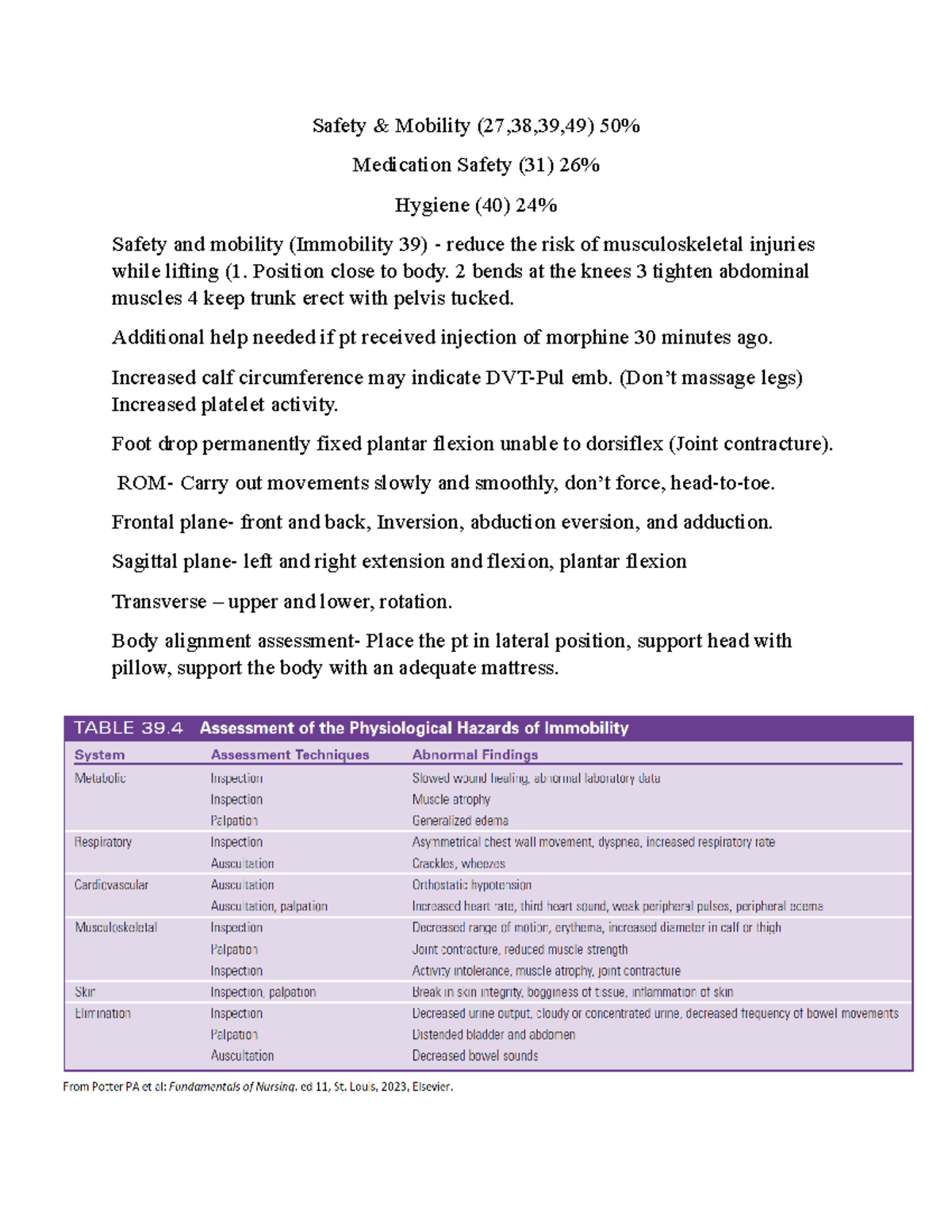 Study guide fundamentals - Safety & Mobility (27,38,39,49) 50% ...