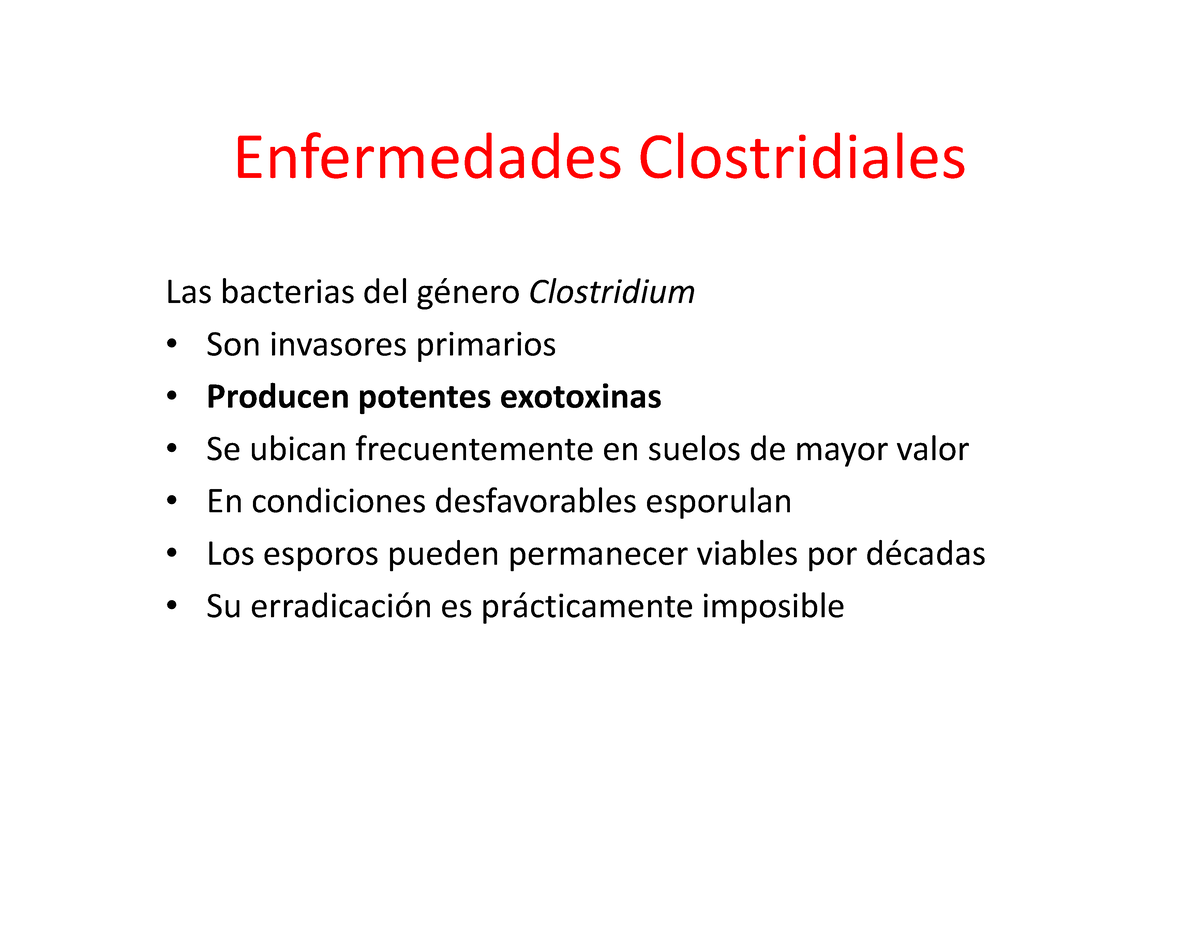 Diagnóstico Y Control Clostridiales Y CRB - Enfermedades Clostridiales ...