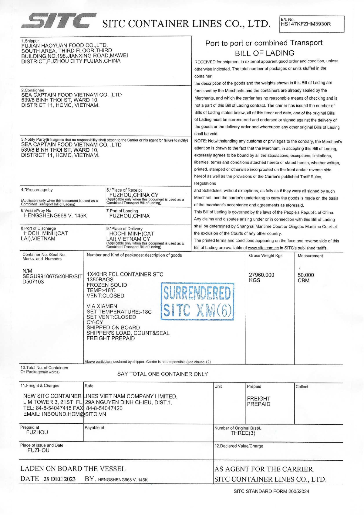 Telex Release BL ENFS23 157 HS147 Kfzhm 3930R - International Economics ...