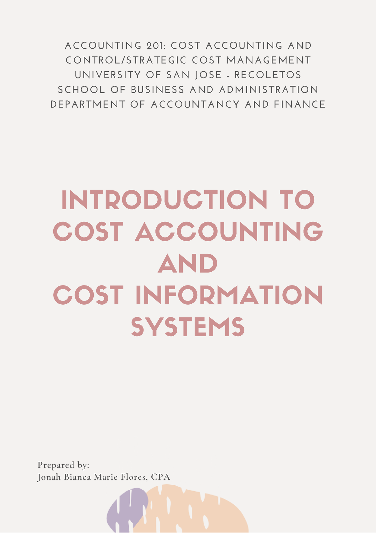 cost accounting dissertation topics