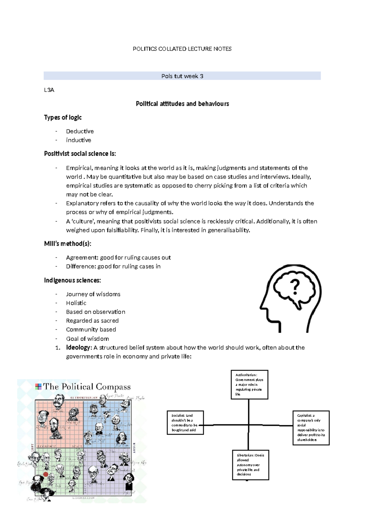 Politics lecture notes collated - POLITICS COLLATED LECTURE NOTES Pols ...