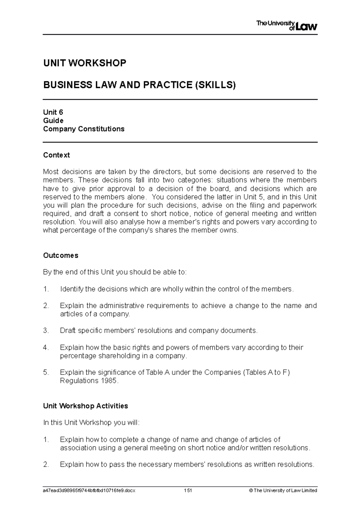 2021 blp ws06 ce01 guide - UNIT WORKSHOP BUSINESS LAW AND PRACTICE ...