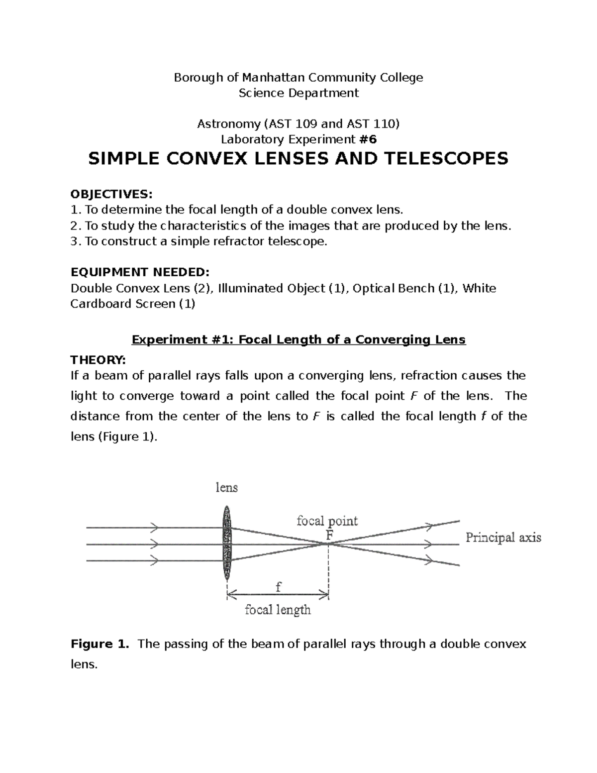 Ast110 - Lab - Borough Of Manhattan Community College Science ...