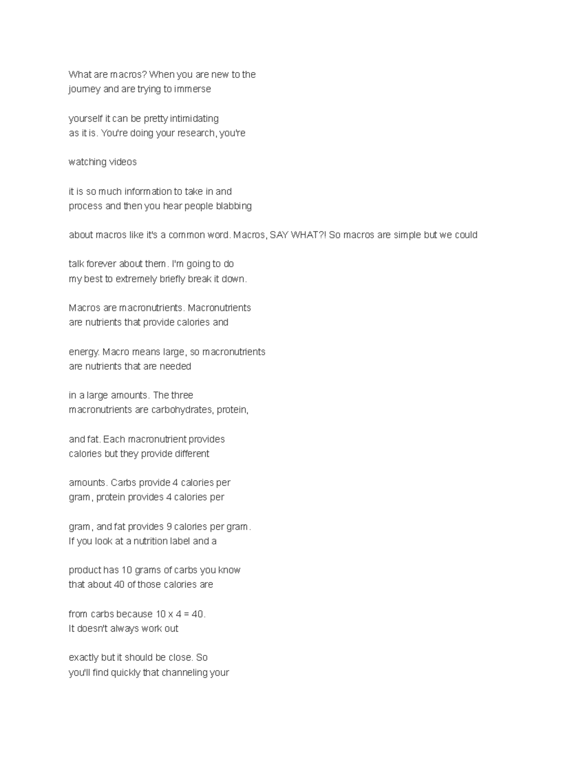 [English] Macros Explained Mind Over Munch Kickstart 2016 [Down Sub ...