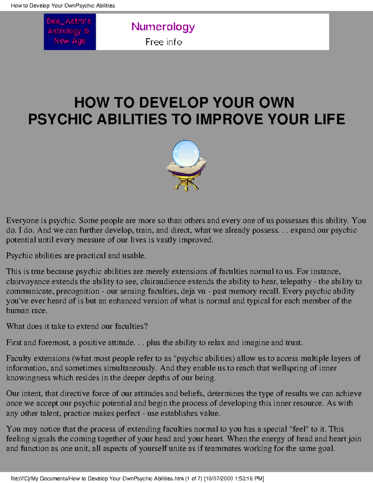 Develop Your Psychic Skills Enid Hoffman Pdf Develop Your Psychic Abilities - HOW TO DEVELOP YOUR OWN PSYCHIC