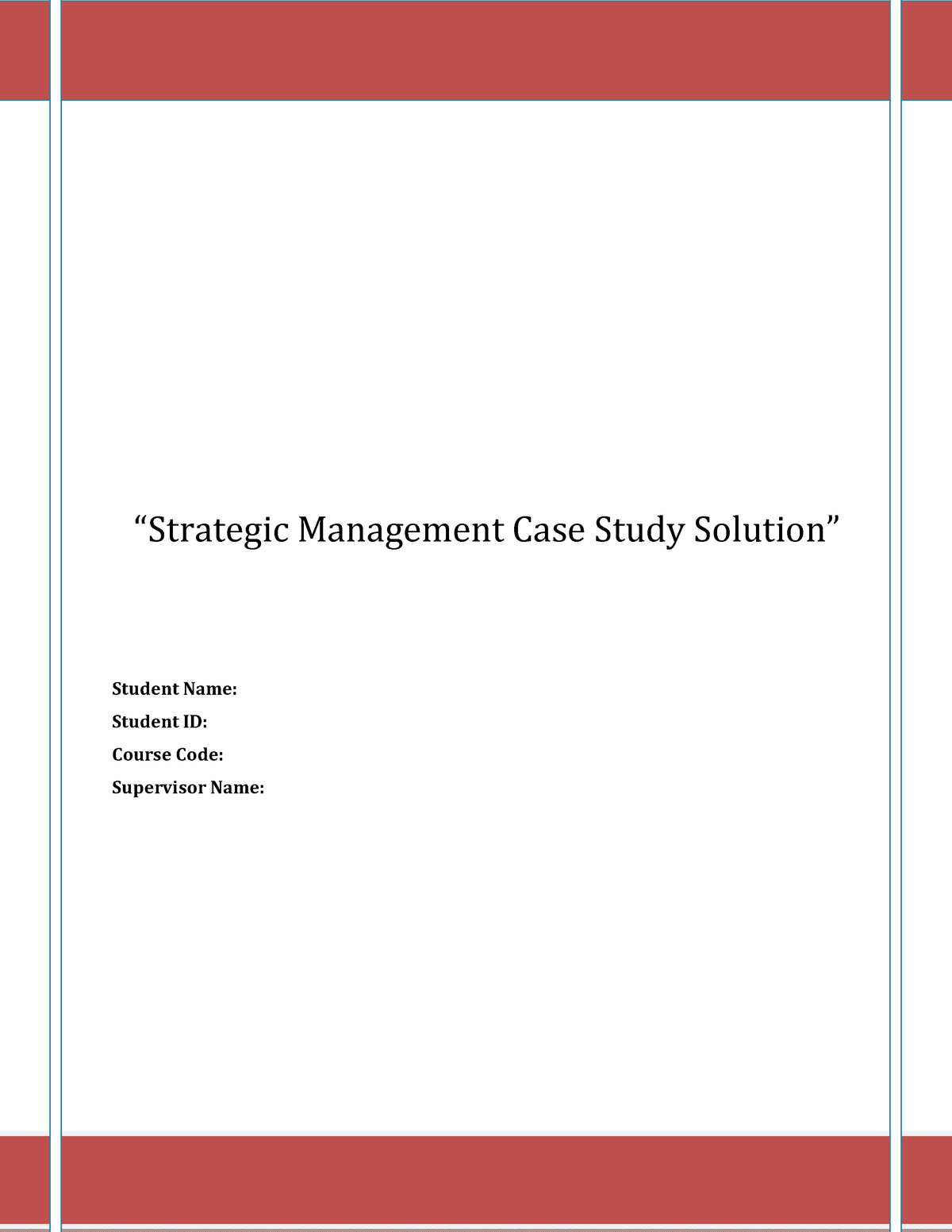 organizational strategic management case study