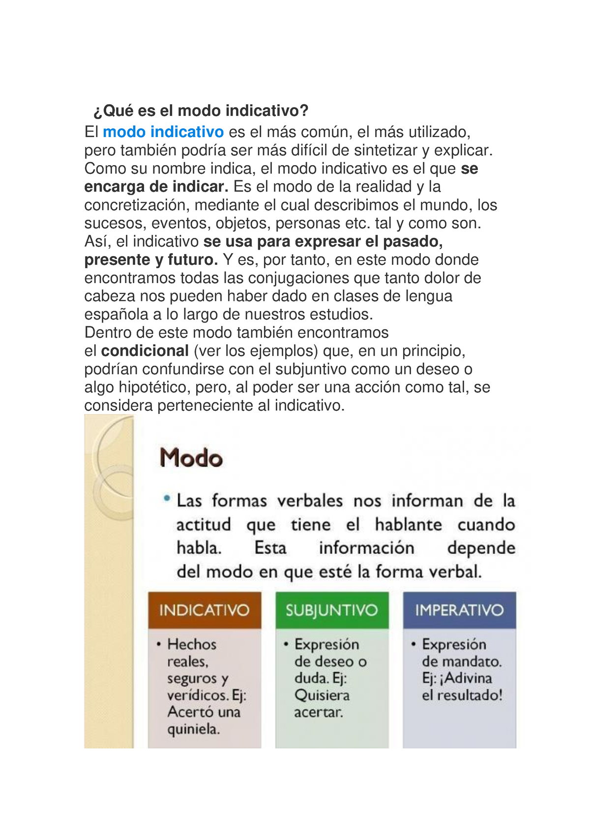 Indicativo Simple Y Compuesto - ¿Qué Es El Modo Indicativo? El Modo ...