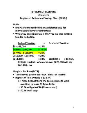 Retirement Planning Ch 5PART5 RPP - RETIREMENT PLANNING Chapter 5 ...