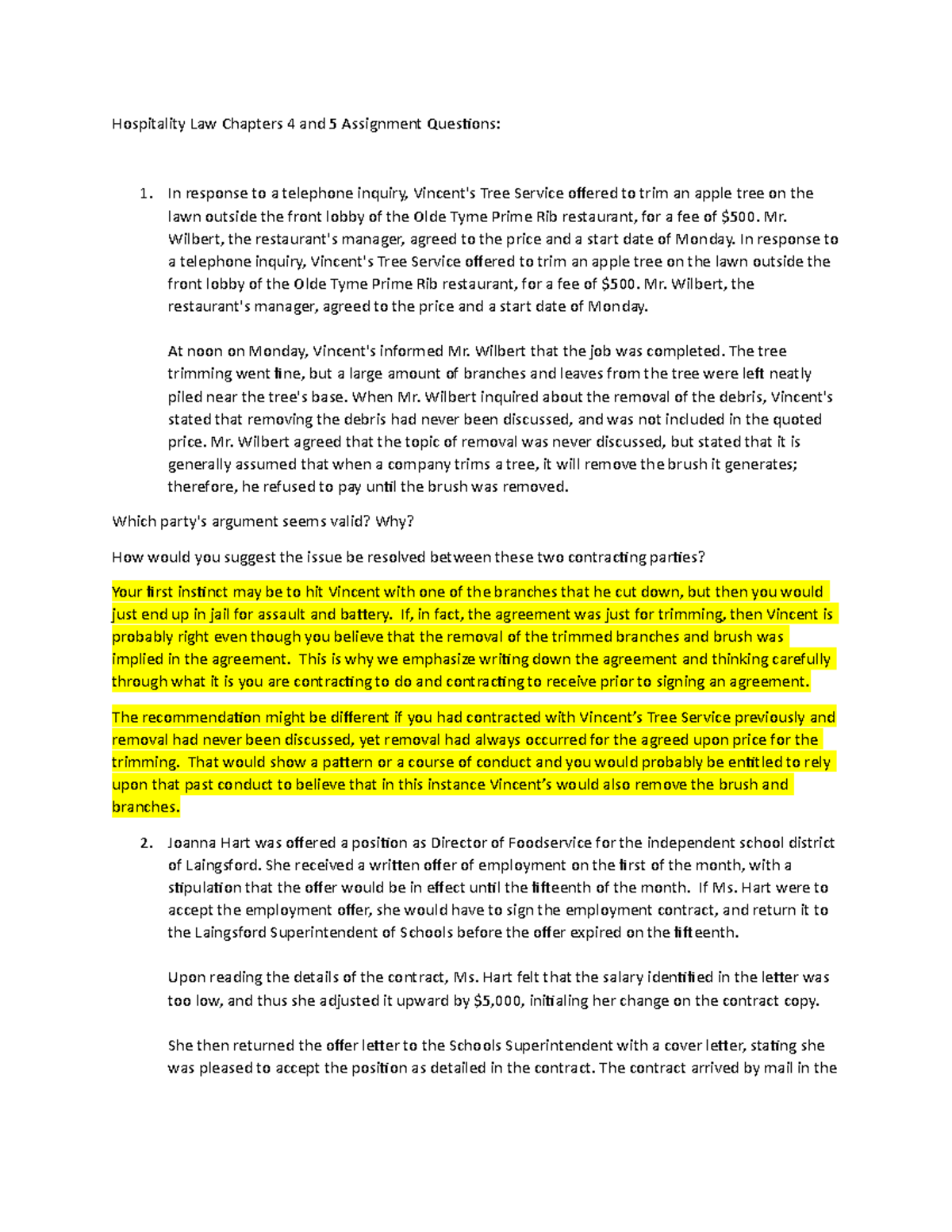 hospitality-law-chapters-4-and-5-assignment-questions-and-answers