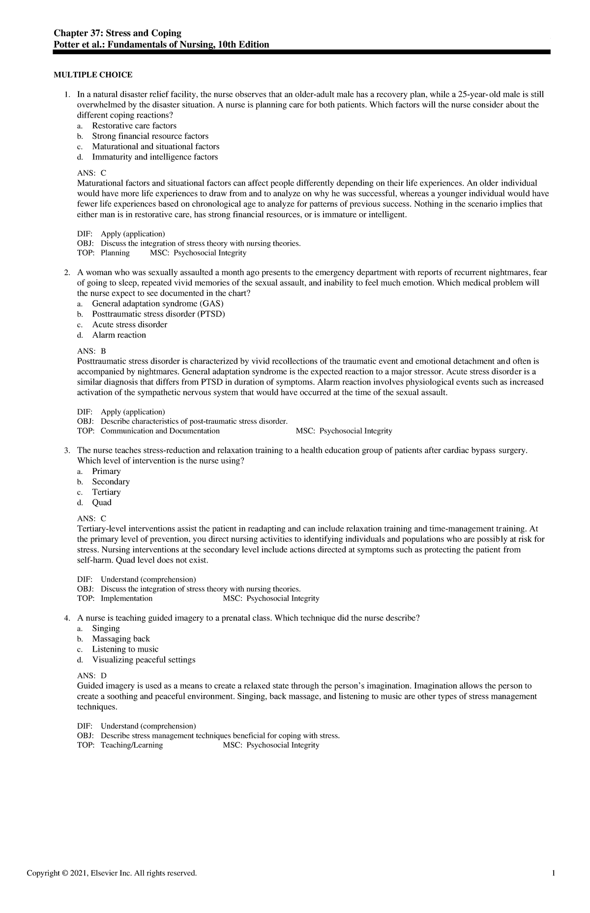 exam-view-chapter-37-for-fundamentals-of-nursing-10th-edition