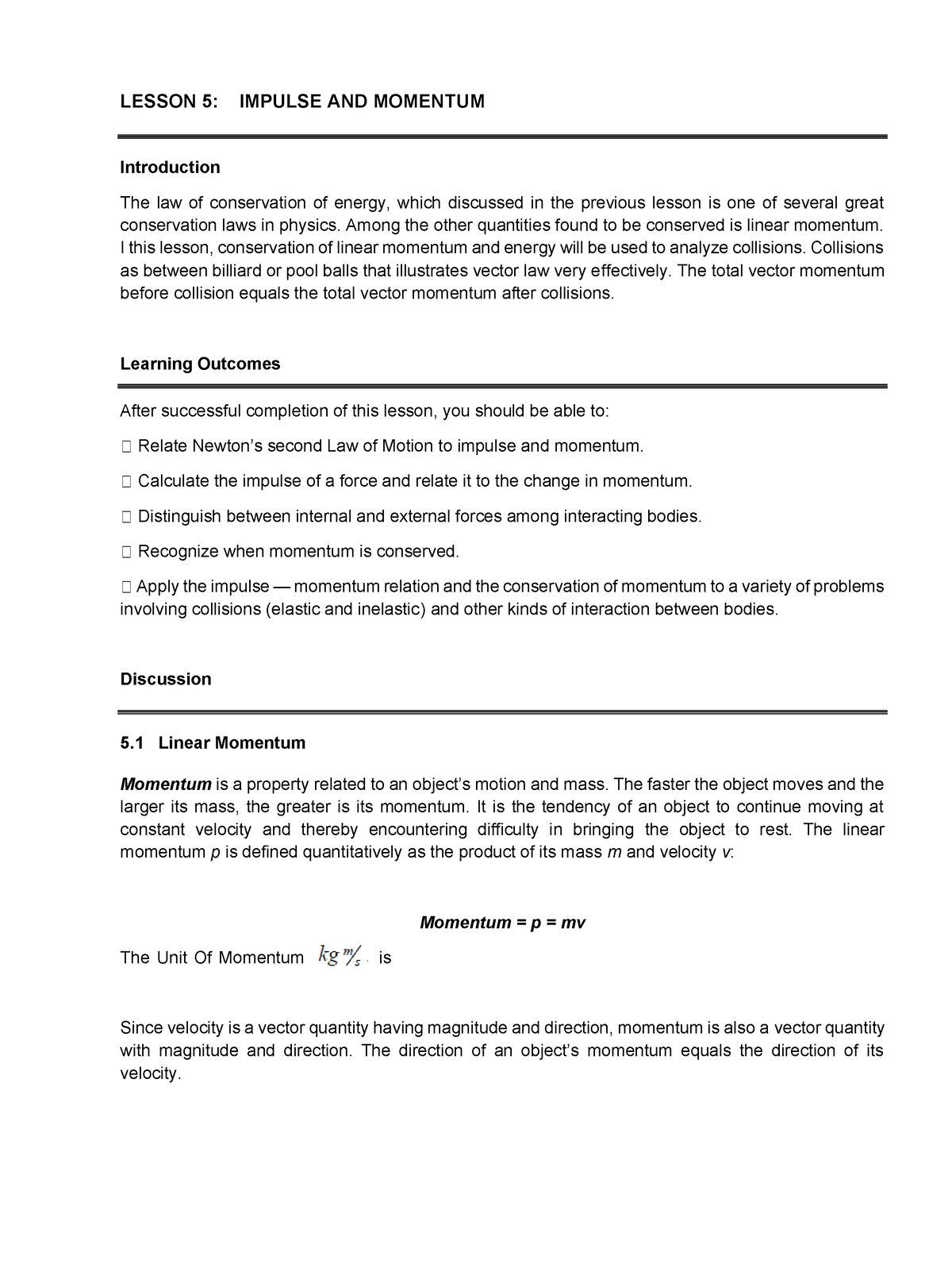 lesson-5-impulse-and-momentum-lesson-5-impulse-and-momentum