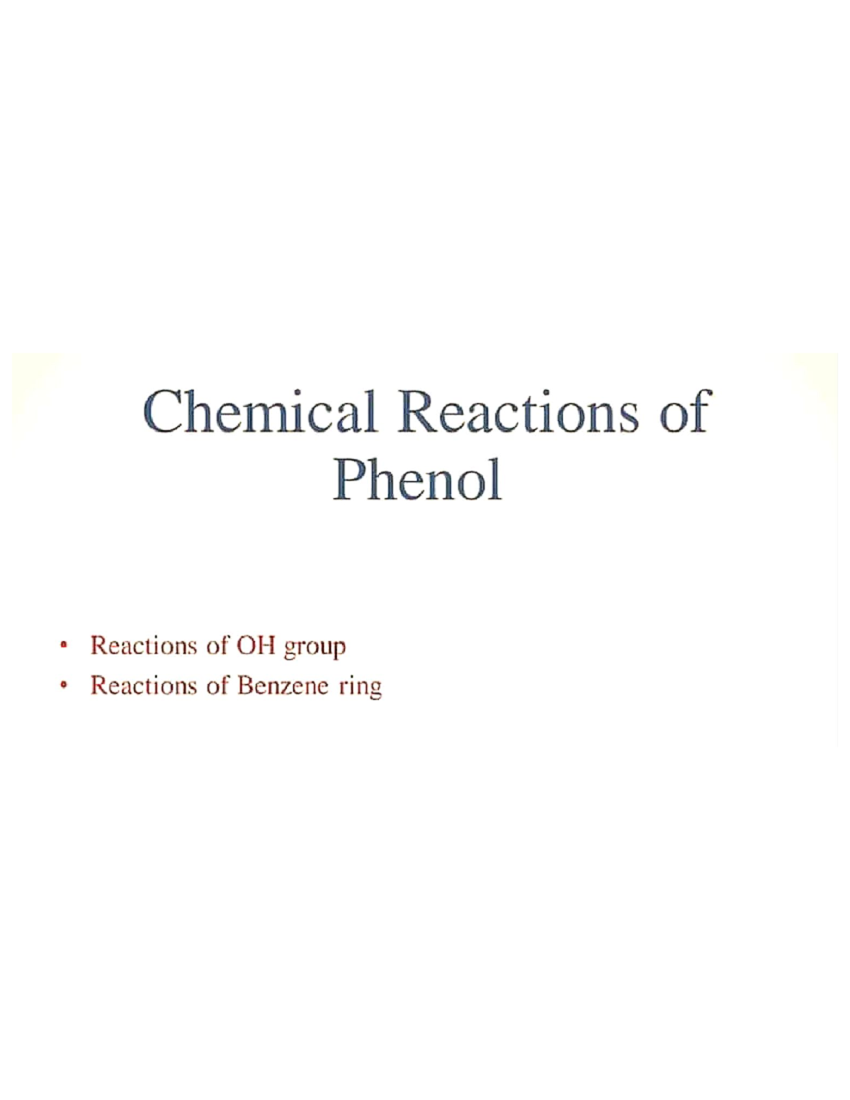 Phenols 3 Organic chemistry Studocu