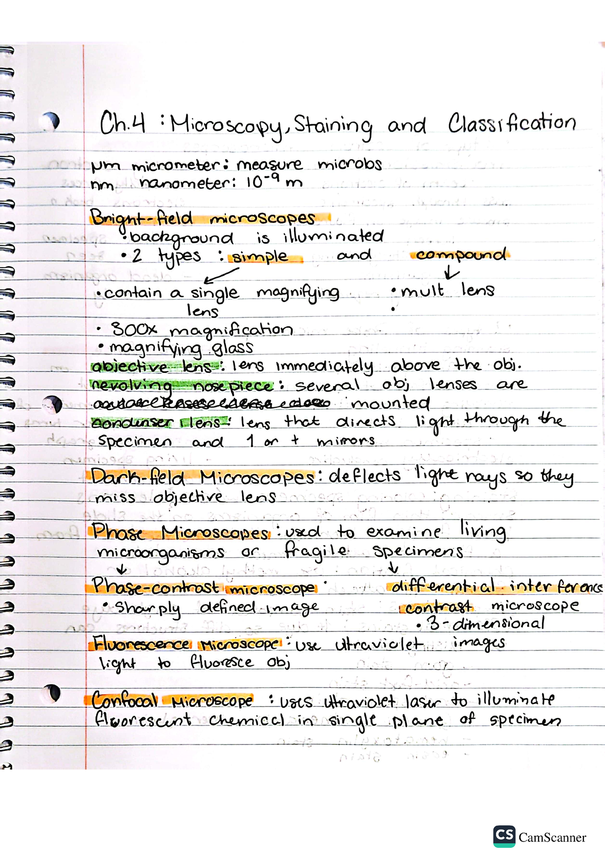 Microbiology Chapter 4 - BIOL 2144 - CamScanner CamScanner - Studocu