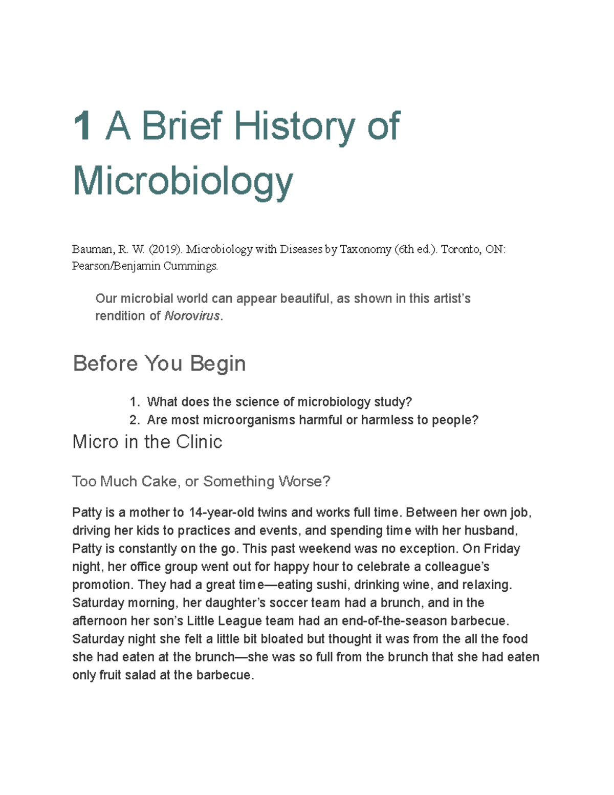 1 A Brief History Of Microbiology - 1 A Brief History Of Microbiology ...