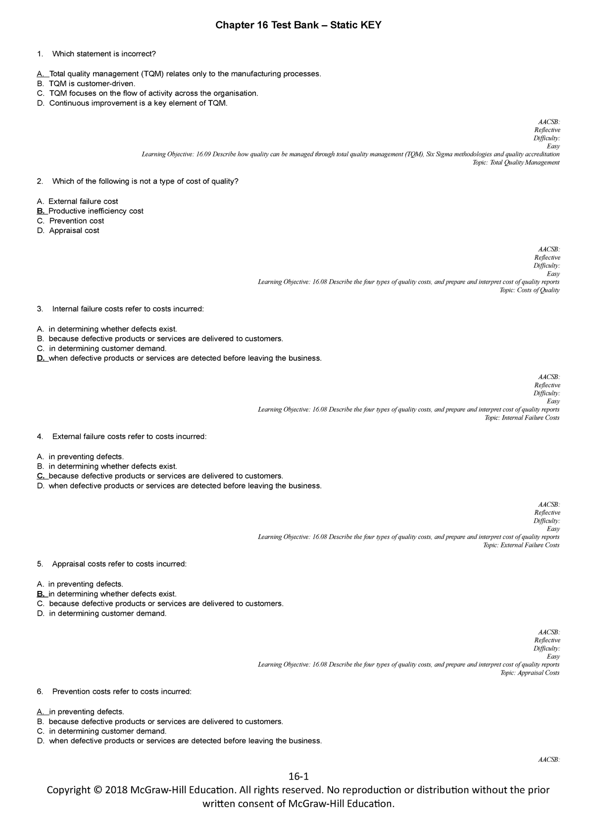 ACF2200 Chapter 16 Testbank For Quizzes - Chapter 16 Test Bank – Static ...