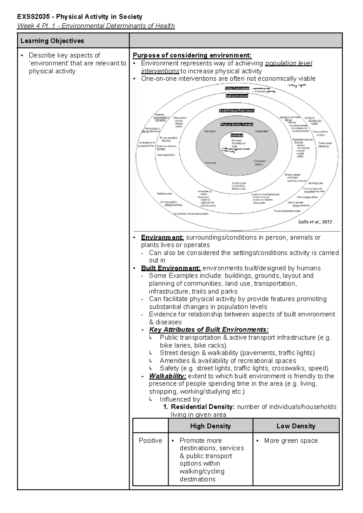 EXSS2035 - Week 4 (Environmental & Social Determinants) - EXSS2035 ...