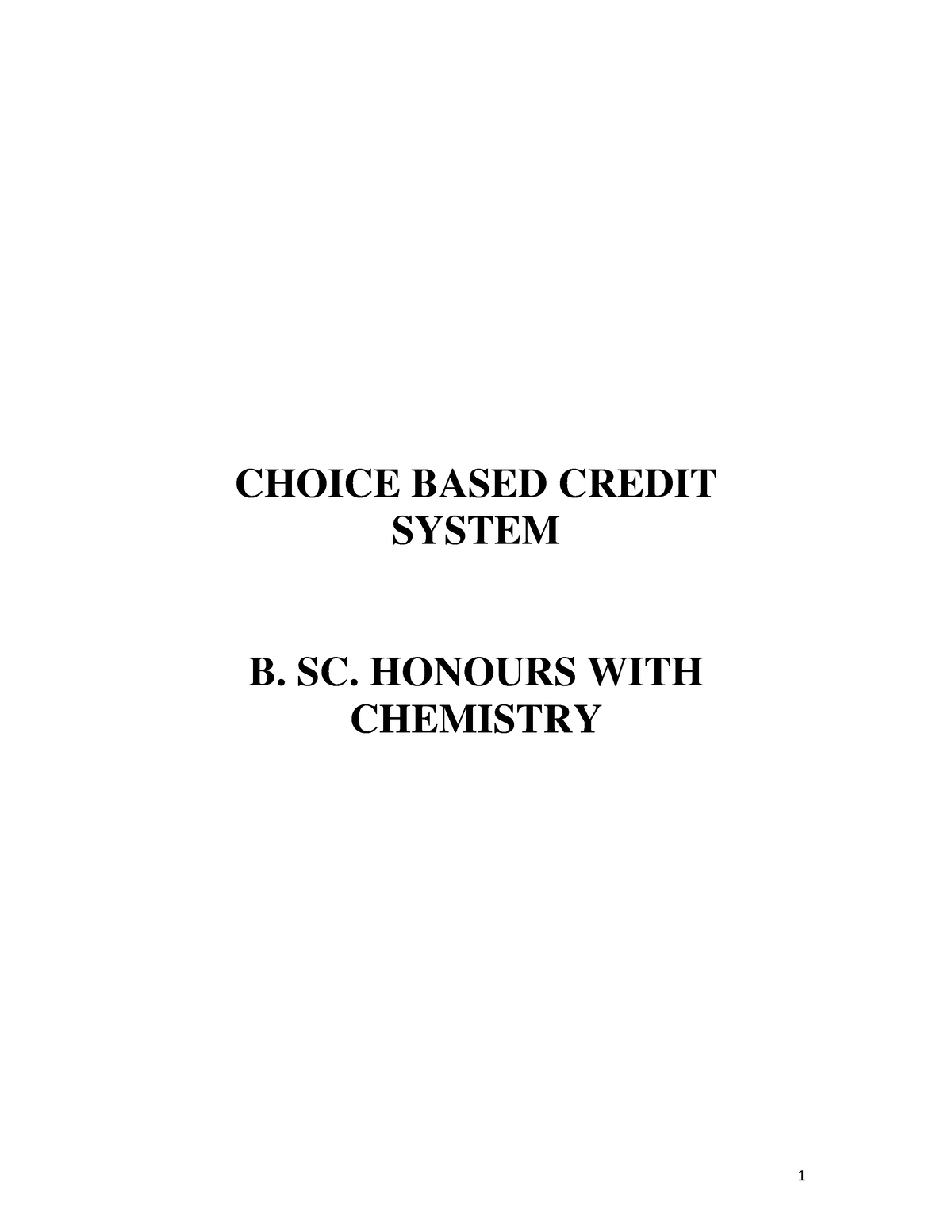 6573215 B - CHOICE BASED CREDIT SYSTEM B. SC. HONOURS WITH CHEMISTRY ...