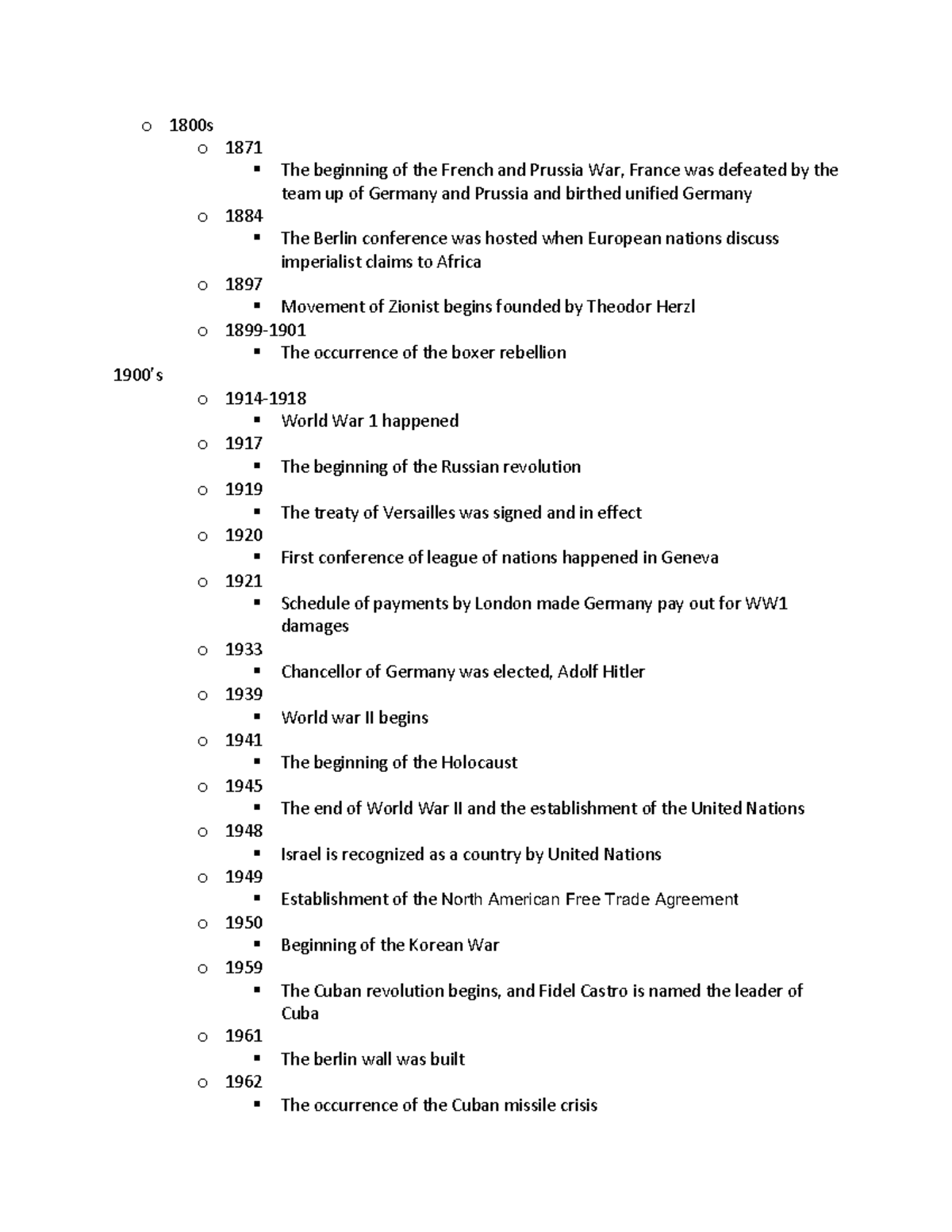 IIR Timeline - o 1800s o 1871 § The beginning of the French and Prussia ...