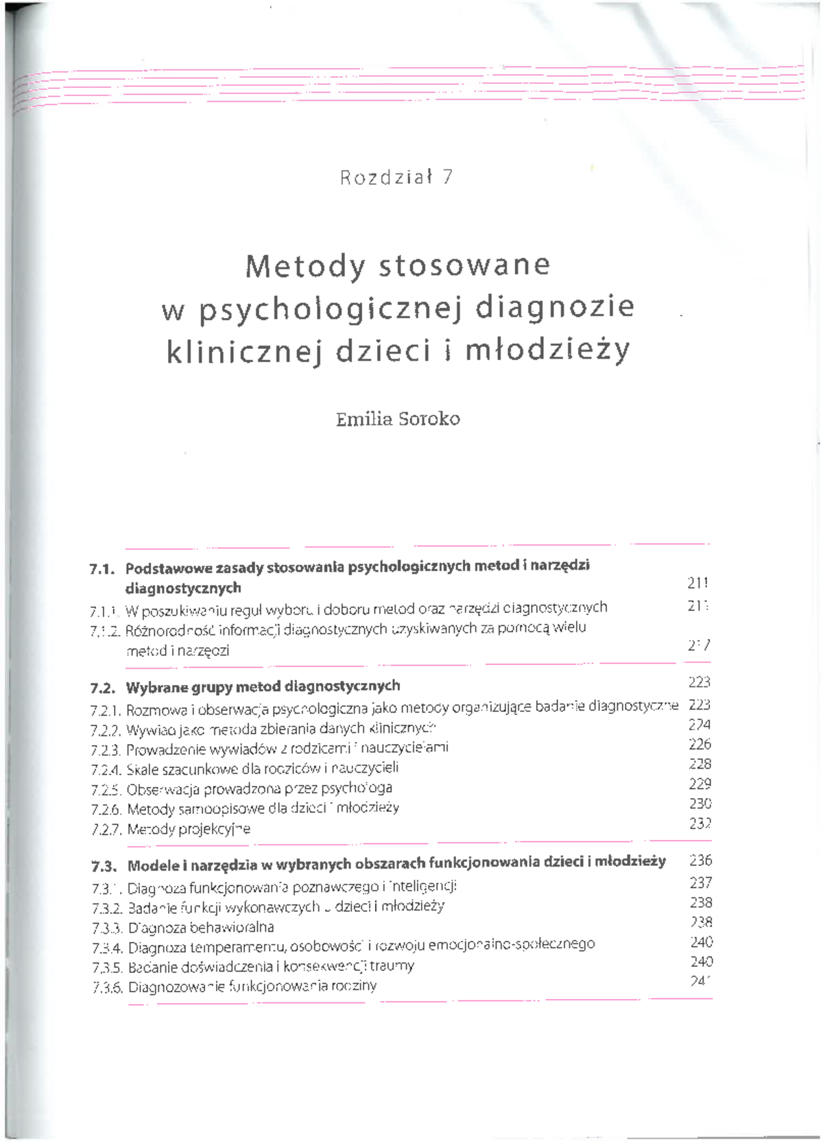 Psychologia Kliniczna Dzieci 7 - Psychologia Rozwoju Człowieka - Studocu