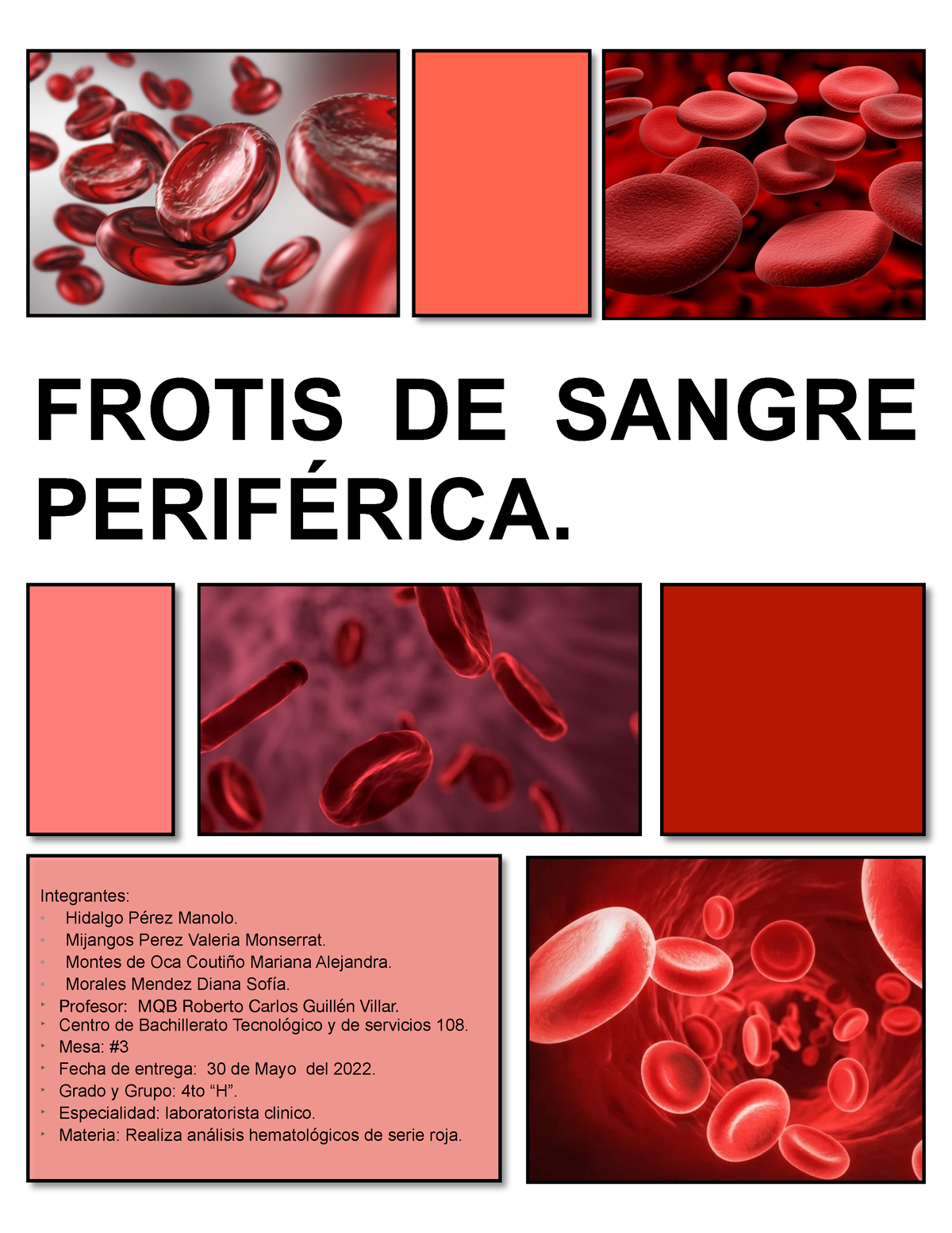 Práctica 9 Frotis de Sangre Periférica FROTIS DE SANGRE PERIFÉRICA