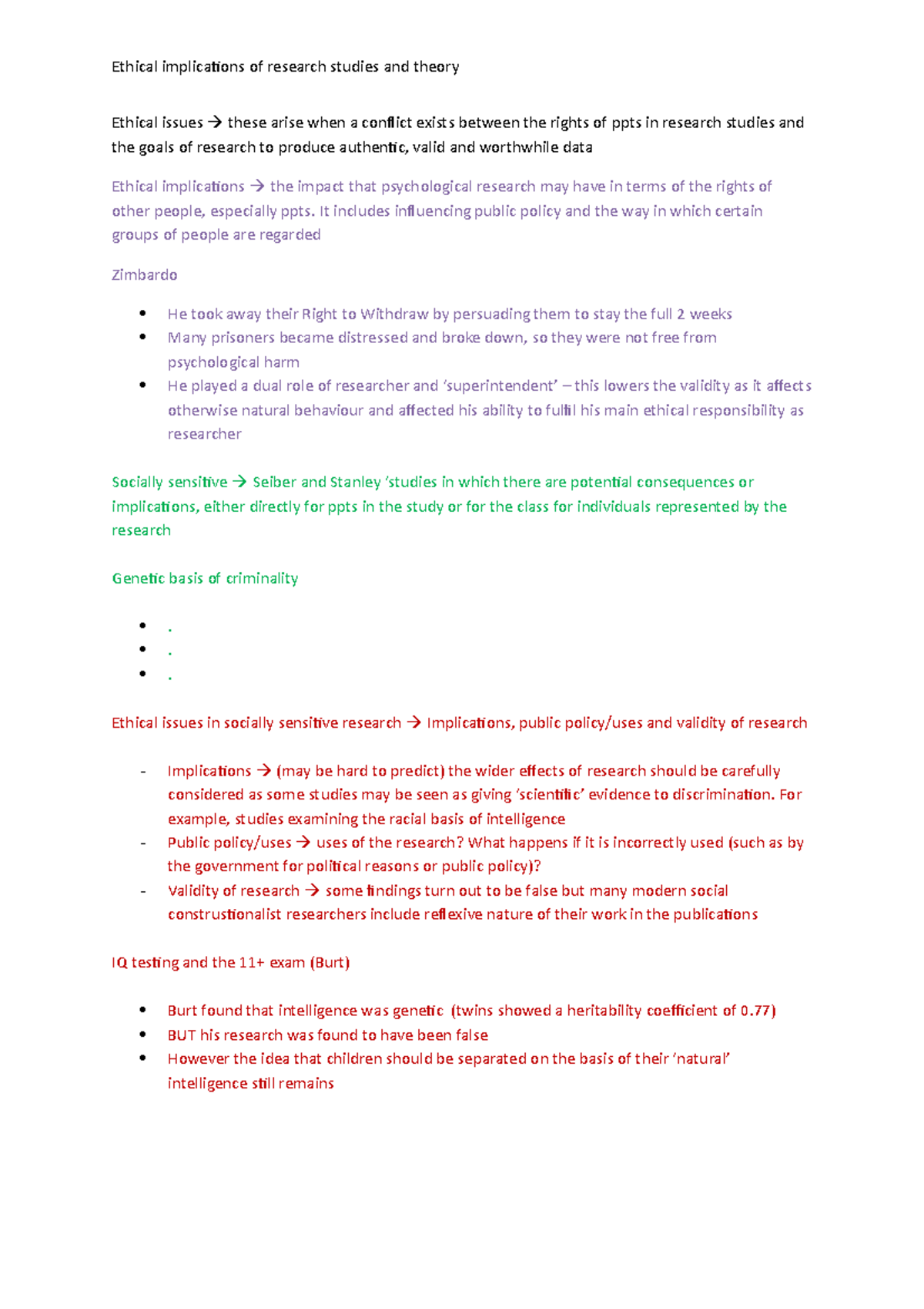 Ethical Implications of research theories and studies - Ethical ...